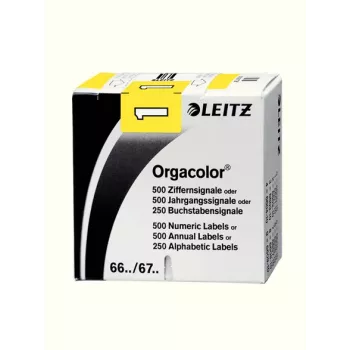 Leitz Orgacolor etiqueta autoadhesiva rectángulo redondeado amarillo