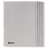 Rexel separador de PP, gris, numérico, separador de pestañas numérico, polipropileno (PP), gris, A4, 226 mm, 297 mm