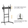 Equip Economy soporte de TV con ruedas 55 inch - 100 inch, 2,54 m (100 inch), 100 x 100 mm, 800 x 600 mm, -10 - 5°, plástico, acero inoxidable, negro
