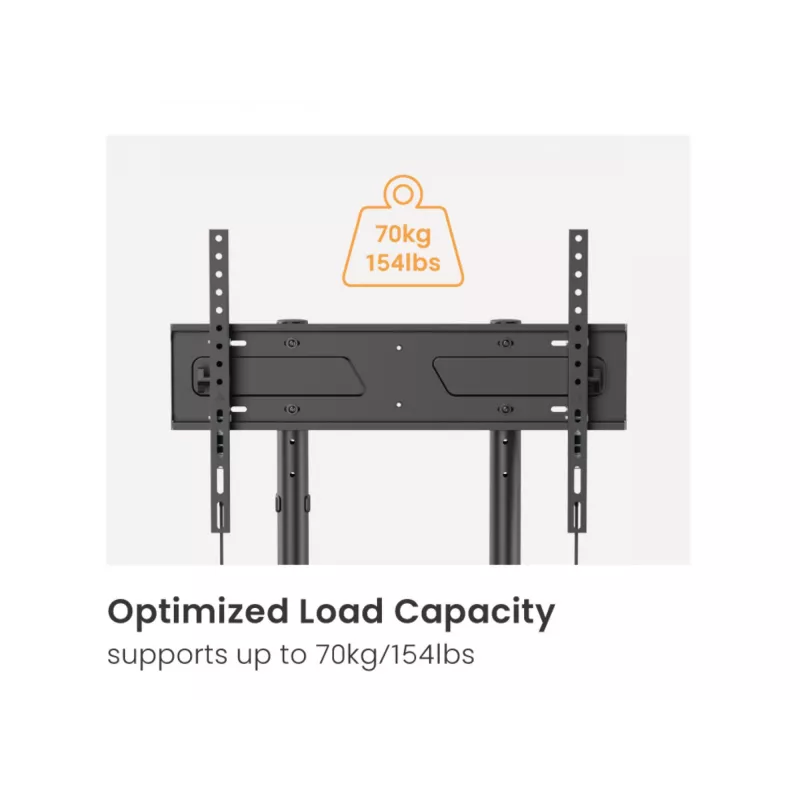 Equip Economy soporte de TV con ruedas 55 inch - 100 inch, 2,54 m (100 inch), 100 x 100 mm, 800 x 600 mm, -10 - 5°, plástico, acero inoxidable, negro