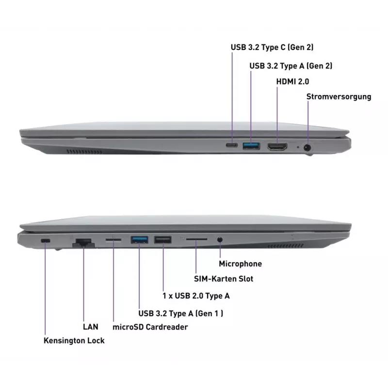 TERRA MOBILE 1717R Intel® Core™ i7 i7-1355U portátil 43.9 cm (17.3 inch) Full HD 16 GB DDR4-SDRAM 1 TB SSD Wi-Fi 6 (802.11ax) Windows 11 Pro gris