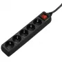 Hama 00137267 alargador 1,4 m 5 tomas de corriente para interiores negro