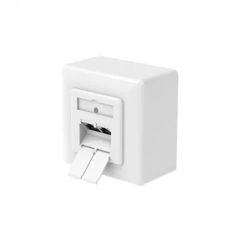 Hama 00300029 toma de red 2 x RJ-45 blanco