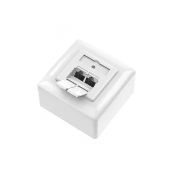 Hama 00300029 toma de red 2 x RJ-45 blanco