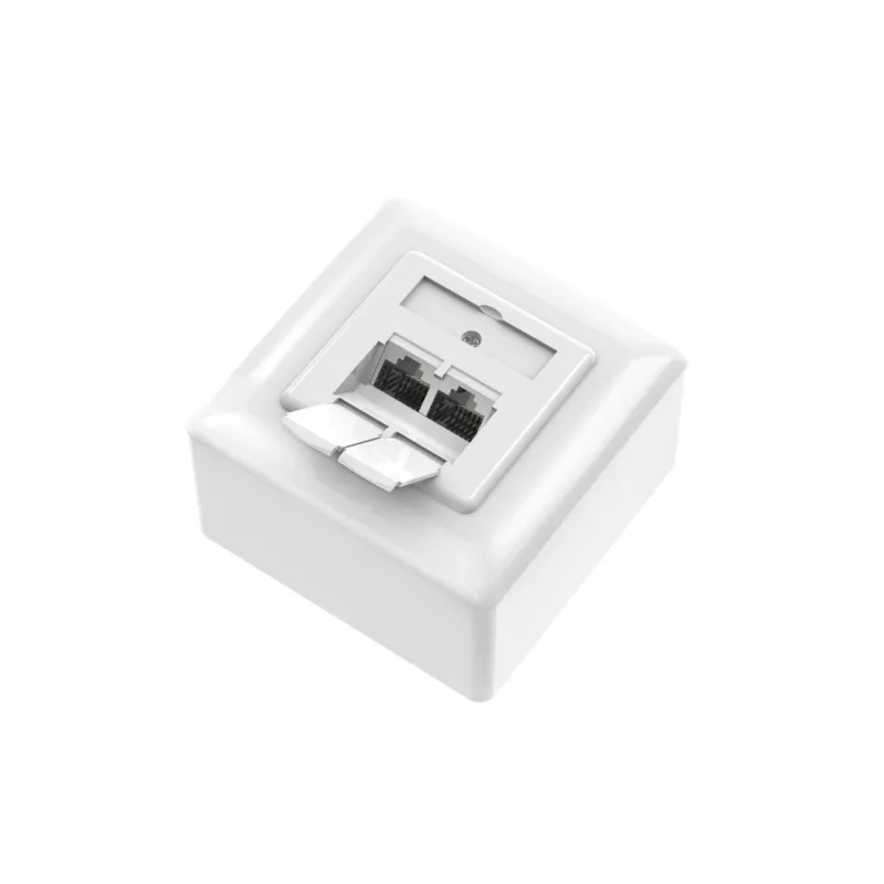 Hama 00300029 toma de red 2 x RJ-45 blanco