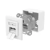 Hama 00300029 toma de red 2 x RJ-45 blanco