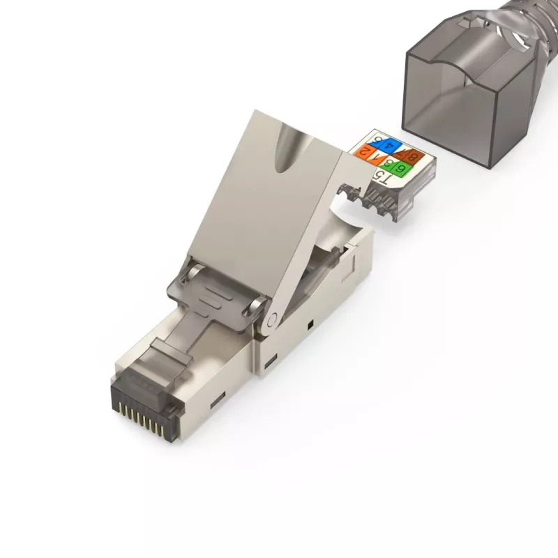 Hama 00200793 conector de cable RJ45 gris