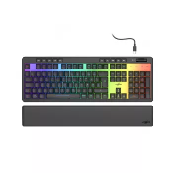 Hama 00217830 teclado gaming USB QWERTZ alemán negro