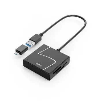 Hama 00200148 lector de tarjetas USB 3.2 Gen 1 (3.1 Gen 1) Type-A/Type-C negro