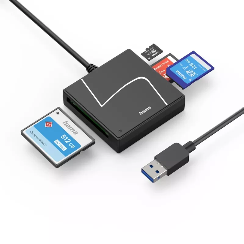 Hama 00200148 lector de tarjetas USB 3.2 Gen 1 (3.1 Gen 1) Type-A/Type-C negro