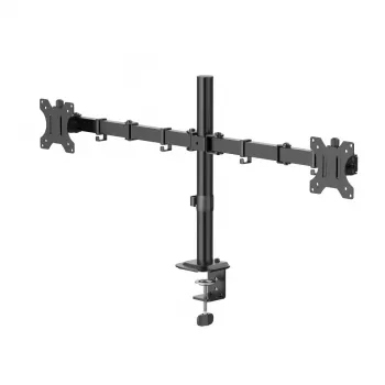Hama soporte para monitor, 2 monitores, altura ajustable, orientable/inclinable, 13 inch – 35 inch, negro