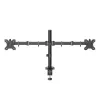 Hama soporte para monitor, 2 monitores, altura ajustable, orientable/inclinable, 13