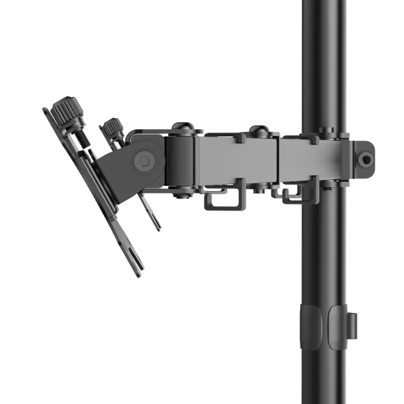 Hama soporte para monitor, 2 monitores, altura ajustable, orientable/inclinable, 13