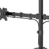 Hama soporte para monitor, 2 monitores, altura ajustable, orientable/inclinable, 13