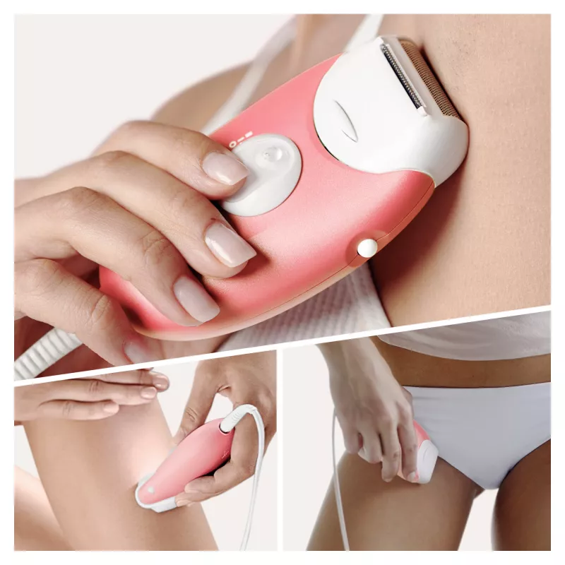 Braun Silk-epil 3-277 depiladora, blanca/rosa