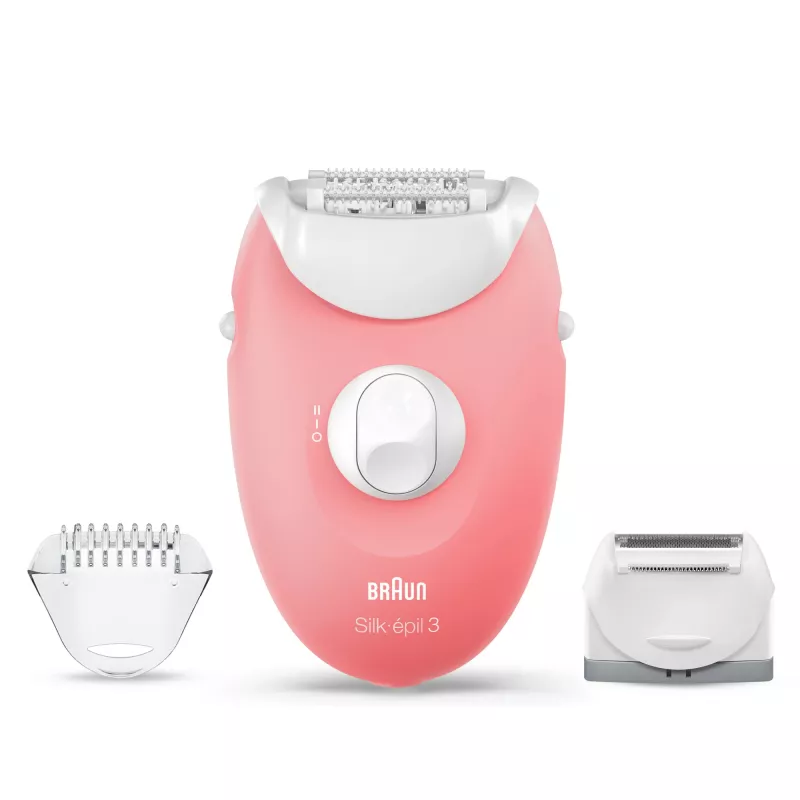 Braun Silk-epil 3-277 depiladora, blanca/rosa