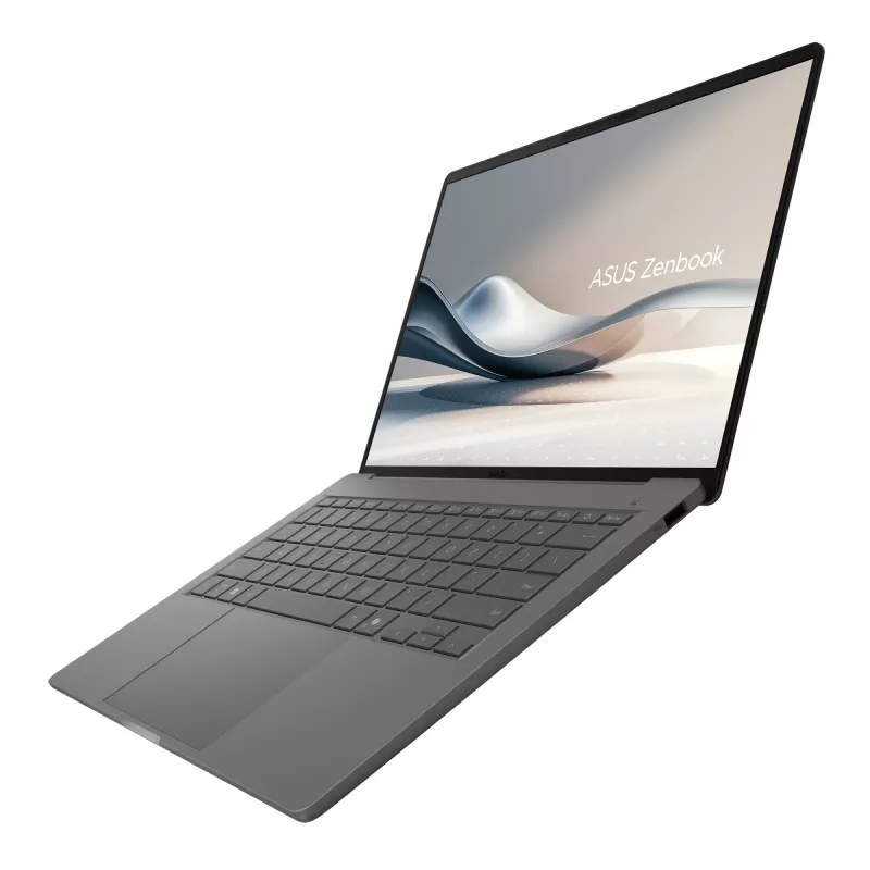 ASUS Zenbook A14 UX3407QA-QD343X Snapdragon X1-26-100 Portátil 35,6 cm (14 inch) WUXGA 32 GB LPDDR5x-SDRAM 1 TB SSD Wi-Fi 6E (802.11ax) Windows 11 Pro Gris