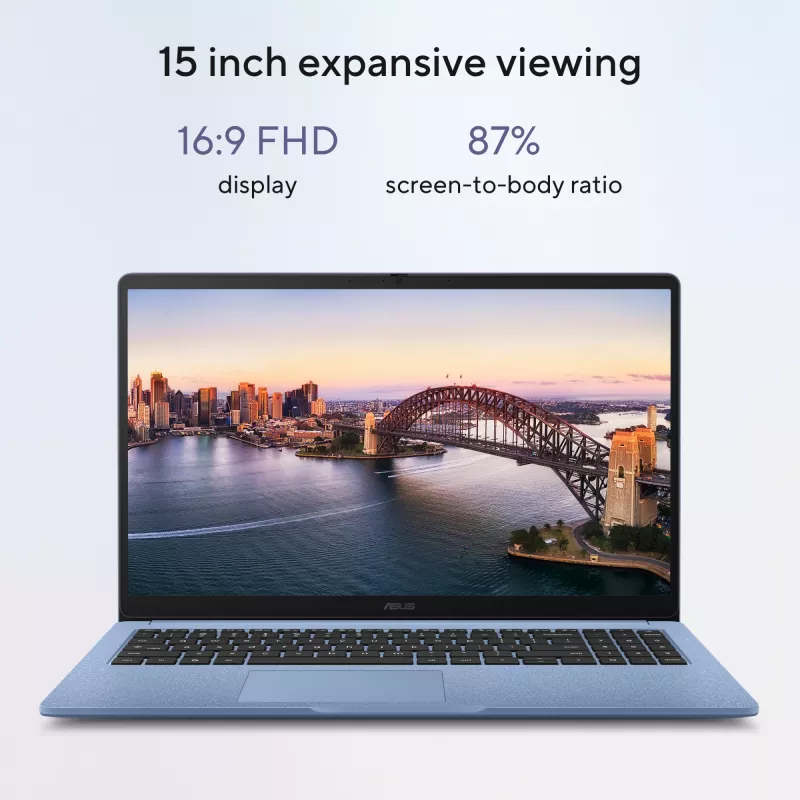 ASUS Chromebook CB1505CTA-S70197-CBE Intel® N N150 39,6 cm (15,6 inch) Full HD 8 GB LPDDR5-SDRAM 64 GB eMMC Wi-Fi 6 (802.11ax) ChromeOS US International Gris