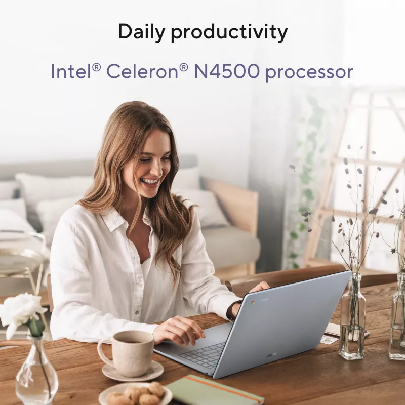 ASUS Chromebook CB1505CTA-S70197-CBE Intel® N N150 39,6 cm (15,6 inch) Full HD 8 GB LPDDR5-SDRAM 64 GB eMMC Wi-Fi 6 (802.11ax) ChromeOS US International Gris