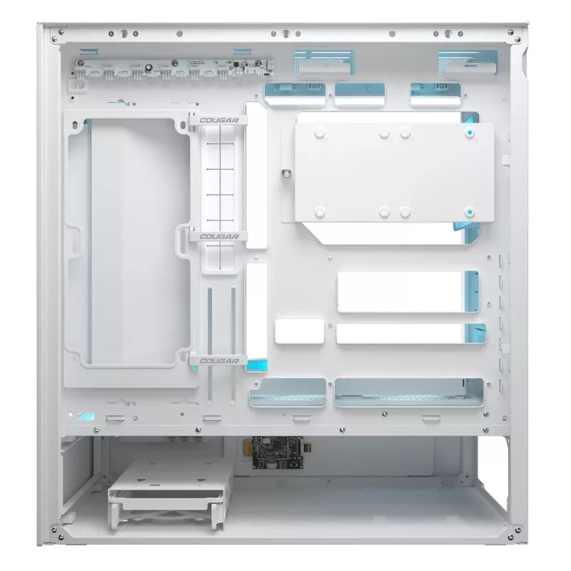 COUGAR Caja Midi Tower, CFV235 Vision, ARGB, Pantalla LCD, Mesh, Blanco
