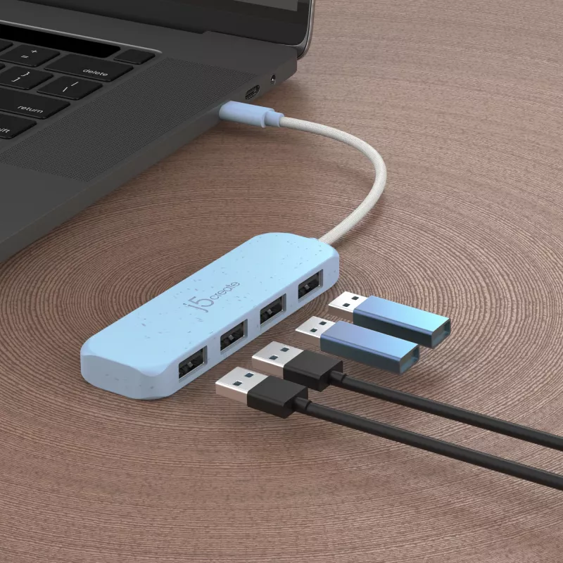 j5create Hub USB-C a 4 puertos Type-A Gen 2 ecológico