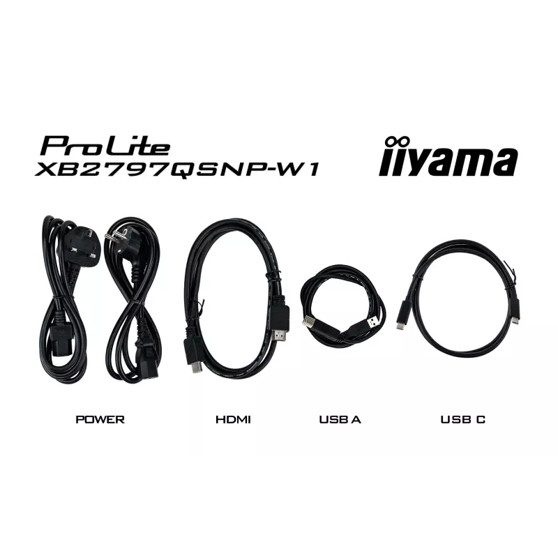 iiyama ProLite XB2797QSNP-W1 Monitor de ordenador IPS-LCD 27 inch 68,6 cm (27 inch) 2560 x 1440 píxeles Quad HD Blanco