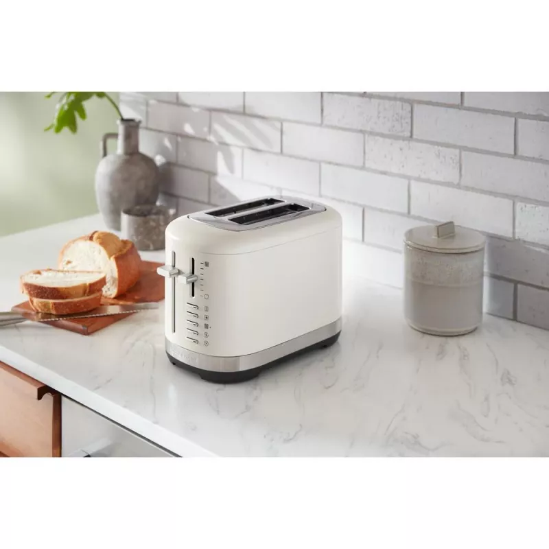 KitchenAid 859711684260 tostadora 7 2 rebanada(s) 980 W negro, acero inoxidable, blanco