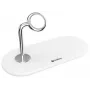Sandberg Cargador inalámbrico 3en1, Interior, USB, Carga inalámbrica, 0,8 m, Plata, Blanco