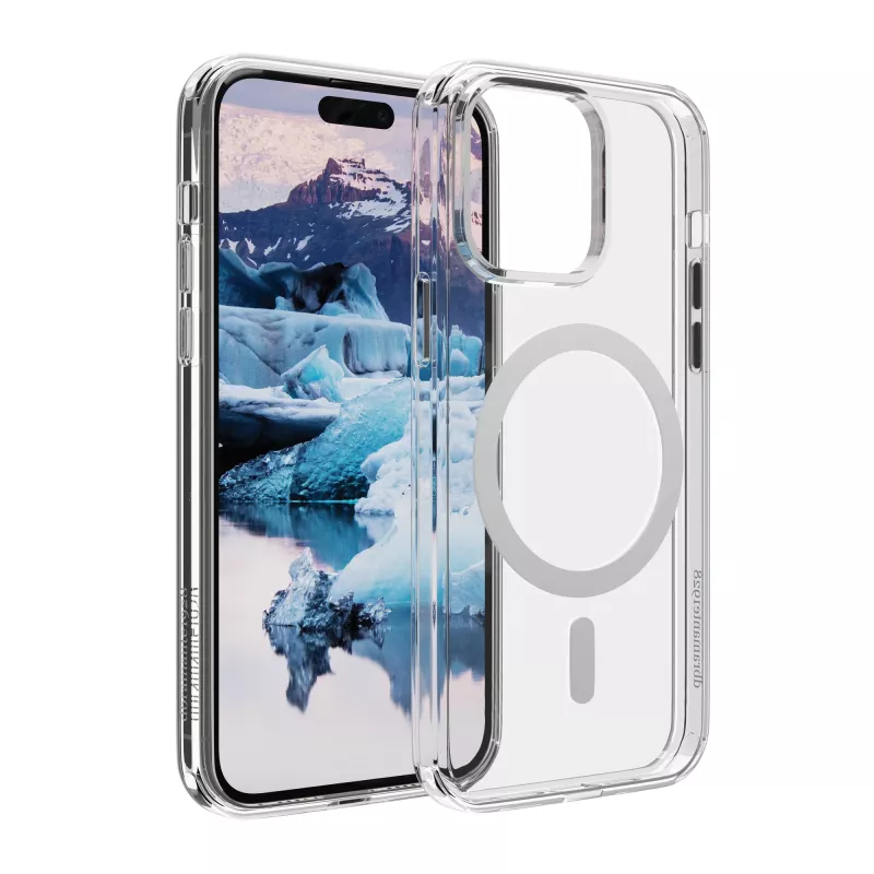 dbramante1928 Iceland Pro compatible con MagSafe – iPhone 15 Pro Max, funda, Apple, iPhone 15 Pro Max, transparente, blanco