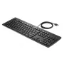 HP teclado USB Business delgado, tamaño completo (100%), con cable, USB, negro