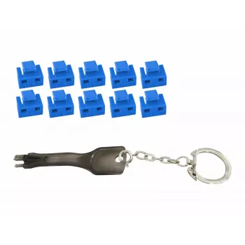 Microconnect MC-RJ45PORTBLOCK-B bloqueador de puerto RJ-45 azul 10 uds.