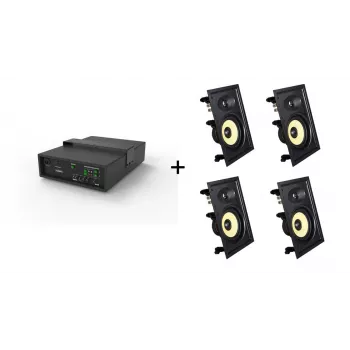 Vivolink Audiopack Subwoofer + 4 x Altavoces empotrables Premium - (oferta de pack limitado) Negro Cableado 110 W