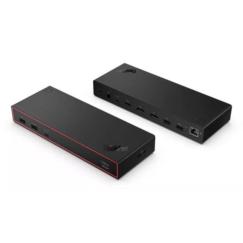 Lenovo ThinkPad USB4 Smart Dock 5500 con fuente de alimentación de 135W Cableado Negro
