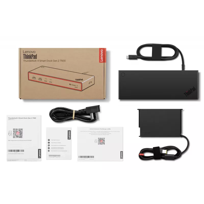 Lenovo ThinkPad Thunderbolt 4 Smart Dock Gen2 7500 Cableado Negro