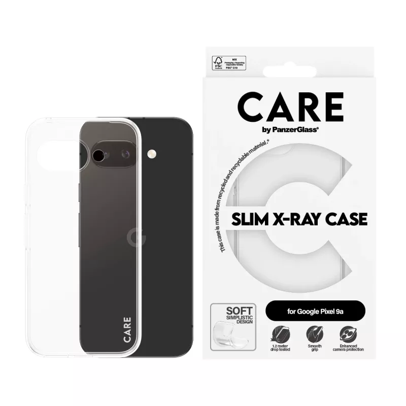 PanzerGlass CARE™ by ® X-Ray Funda Google Pixel 9a, Cubierta, Google, Google - New Pixel 8a 5G, Transparente