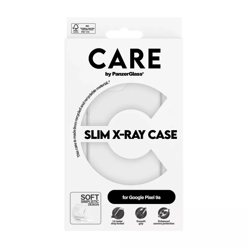 PanzerGlass CARE™ by ® X-Ray Funda Google Pixel 9a, Cubierta, Google, Google - New Pixel 8a 5G, Transparente