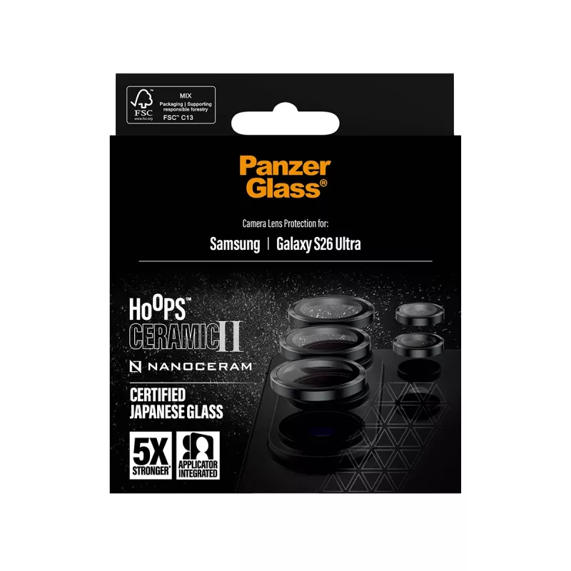 PanzerGlass ® Hoops® Ceramic II Protector de objetivo de cámara Samsung Galaxy S26 Ultra