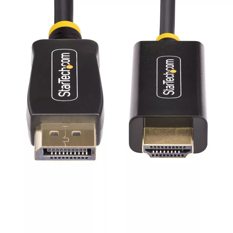 StarTech.com Cable adaptador DisplayPort a HDMI de 3 m, 4K 60Hz con HDR, DP a HDMI 2.0b, Convertidor de vídeo activo, DisplayPort de sobremesa a monitor HDMI