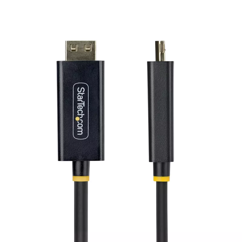 StarTech.com Cable adaptador DisplayPort a HDMI de 2 m con conectores con agarre, 4K 60Hz, HDR, Convertidor de vídeo DP a HDMI unidireccional, DP de sobremesa a monitor HDMI