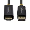 StarTech.com Cable adaptador DisplayPort a HDMI de 2 m con conectores con agarre, 4K 60Hz, HDR, Convertidor de vídeo DP a HDMI unidireccional, DP de sobremesa a monitor HDMI