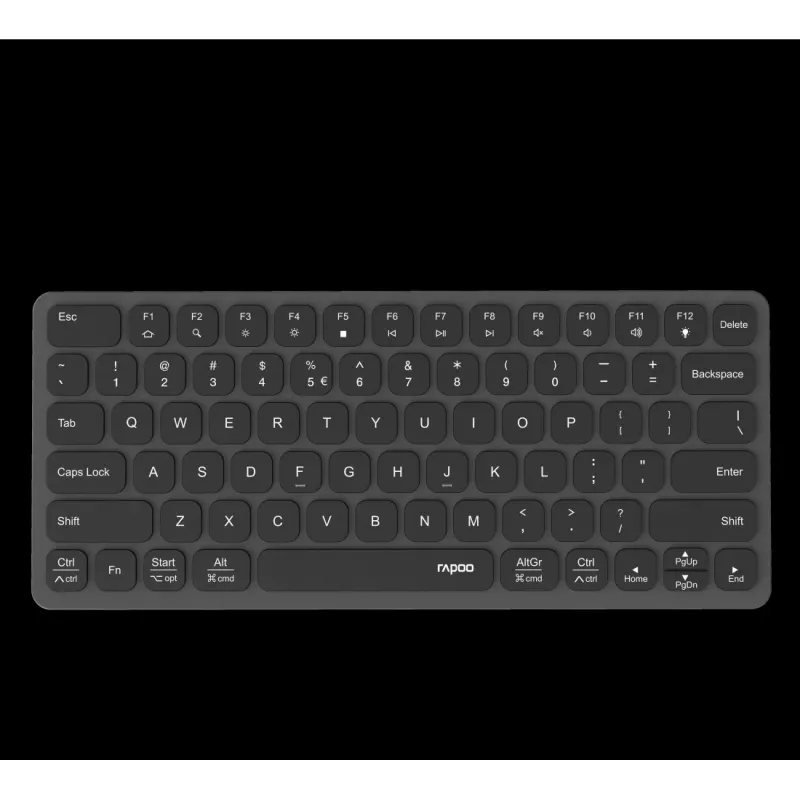 Rapoo UCK-6001 Teclado ultrafino con adaptador multipuerto USB-C 8 en 1, QWERTZ