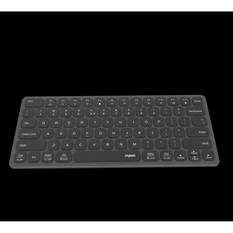 Rapoo UCK-6001 Teclado ultrafino con adaptador multipuerto USB-C 8 en 1, QWERTZ