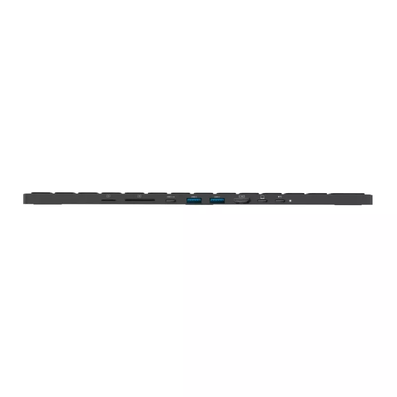 Rapoo UCK-6001 Teclado ultrafino con adaptador multipuerto USB-C 8 en 1, QWERTZ
