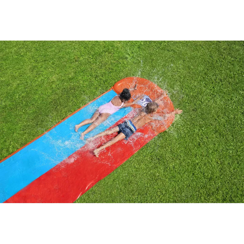 Bestway H2OGO! Tobogán acuático doble con rampa Tsunami Splash 4,88 m