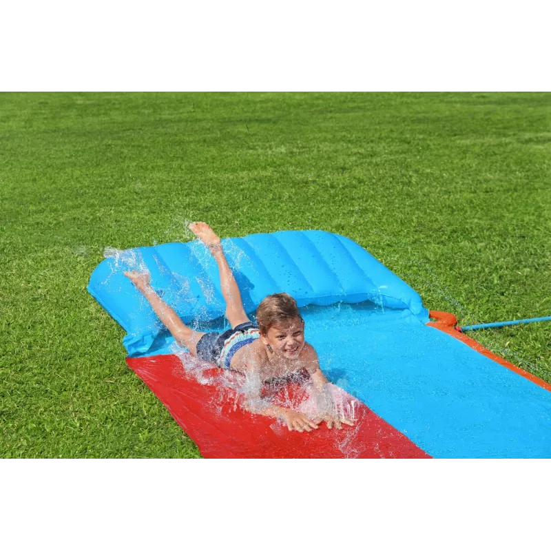 Bestway H2OGO! Tobogán acuático doble con rampa Tsunami Splash 4,88 m