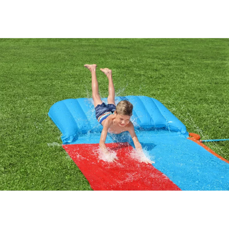 Bestway H2OGO! Tobogán acuático doble con rampa Tsunami Splash 4,88 m