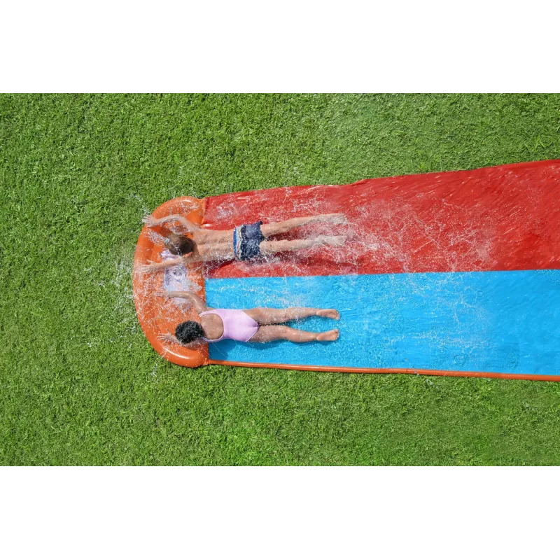 Bestway H2OGO! Tobogán acuático doble con rampa Tsunami Splash 4,88 m