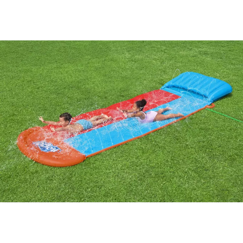 Bestway H2OGO! Tobogán acuático doble con rampa Tsunami Splash 4,88 m