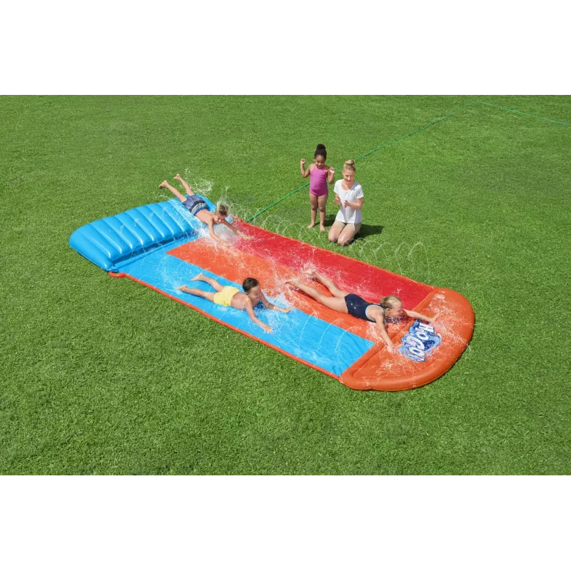 Bestway H2OGO! Tobogán triple con rampa Tsunami Splash 4,88 m