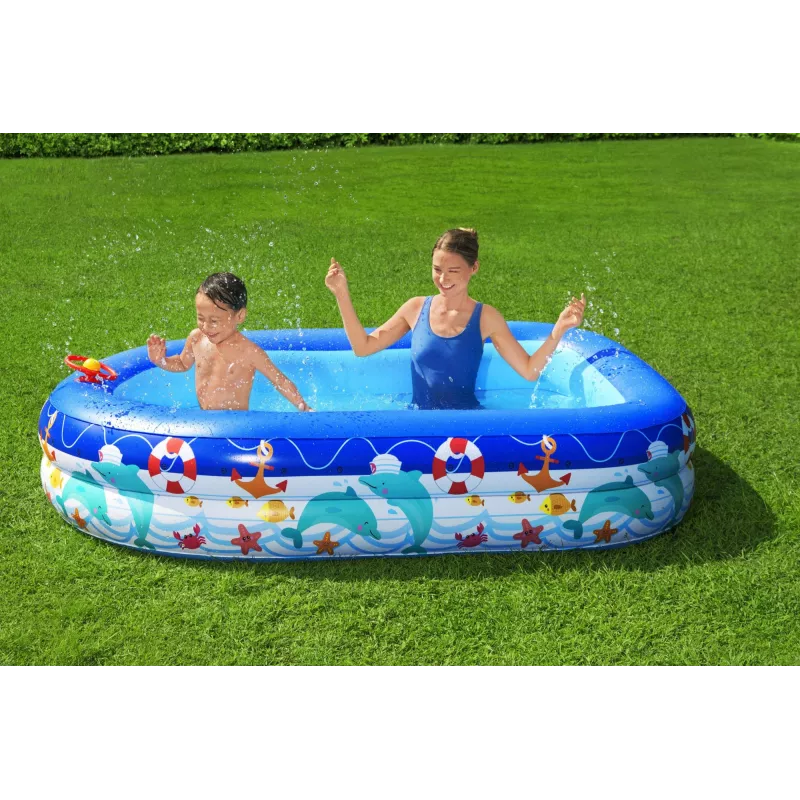 Bestway Hydro-Force Rapid Rider II Flotador doble para río, Multicolor, Flotador, Estampado, Niño/Niña, 180 kg, 2 personas